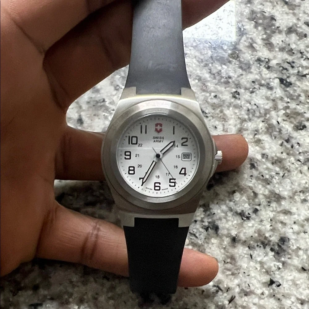 Victorinox “Swiss Army” Black and Silver Watch